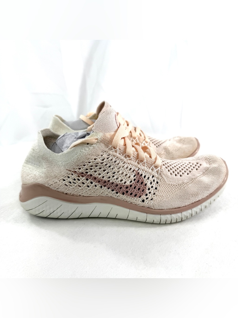 Nike Free Run Flyknit Women Size 6 Guava Ice Mesh Running Shoe 942839-802 - Picture 4 of 9